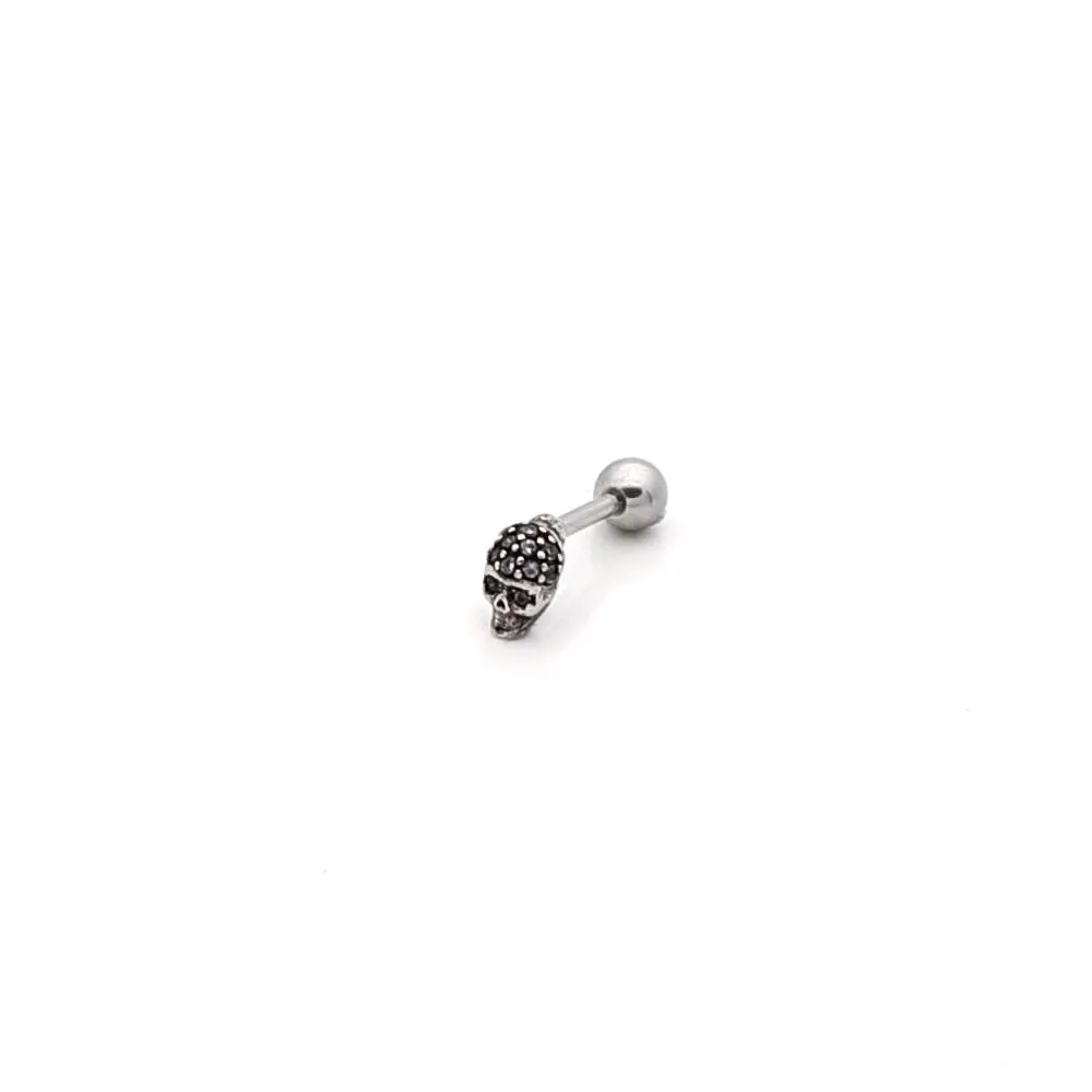 316L Surgical Steel Skull Tragus Barbell