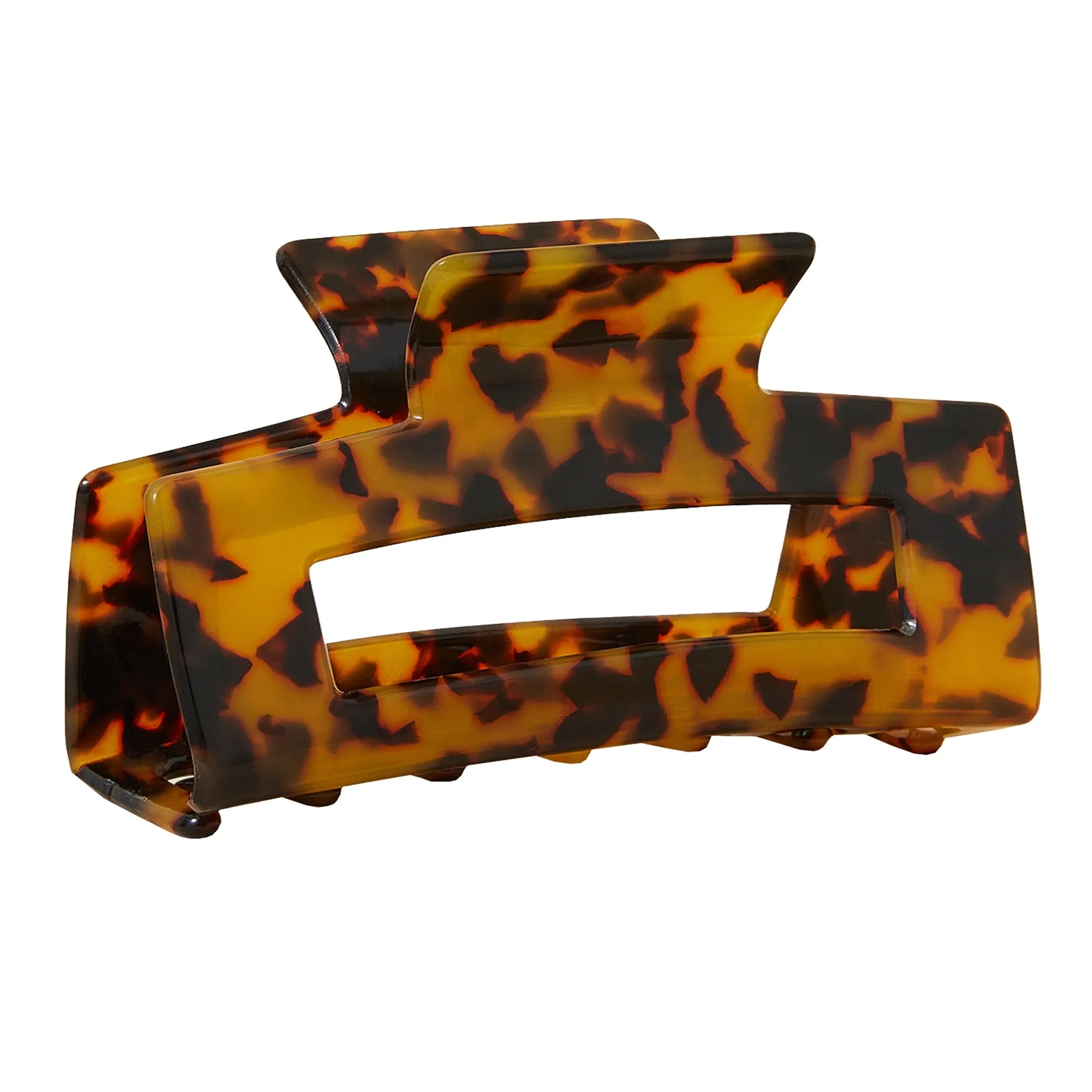 Accessorize London Large Tortoiseshell Rectangle Claw Clip