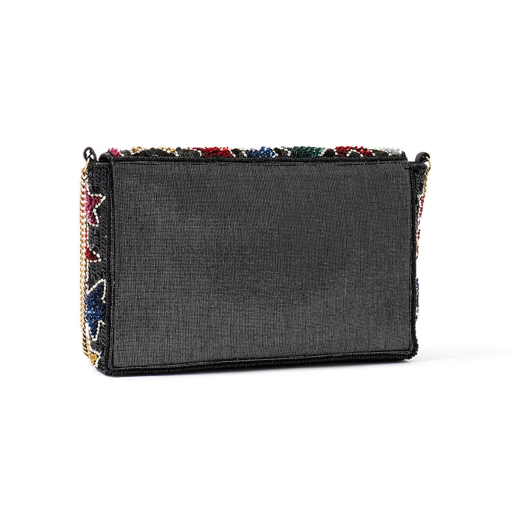 Accessorize London Women's Multi Embellished Star Clutch