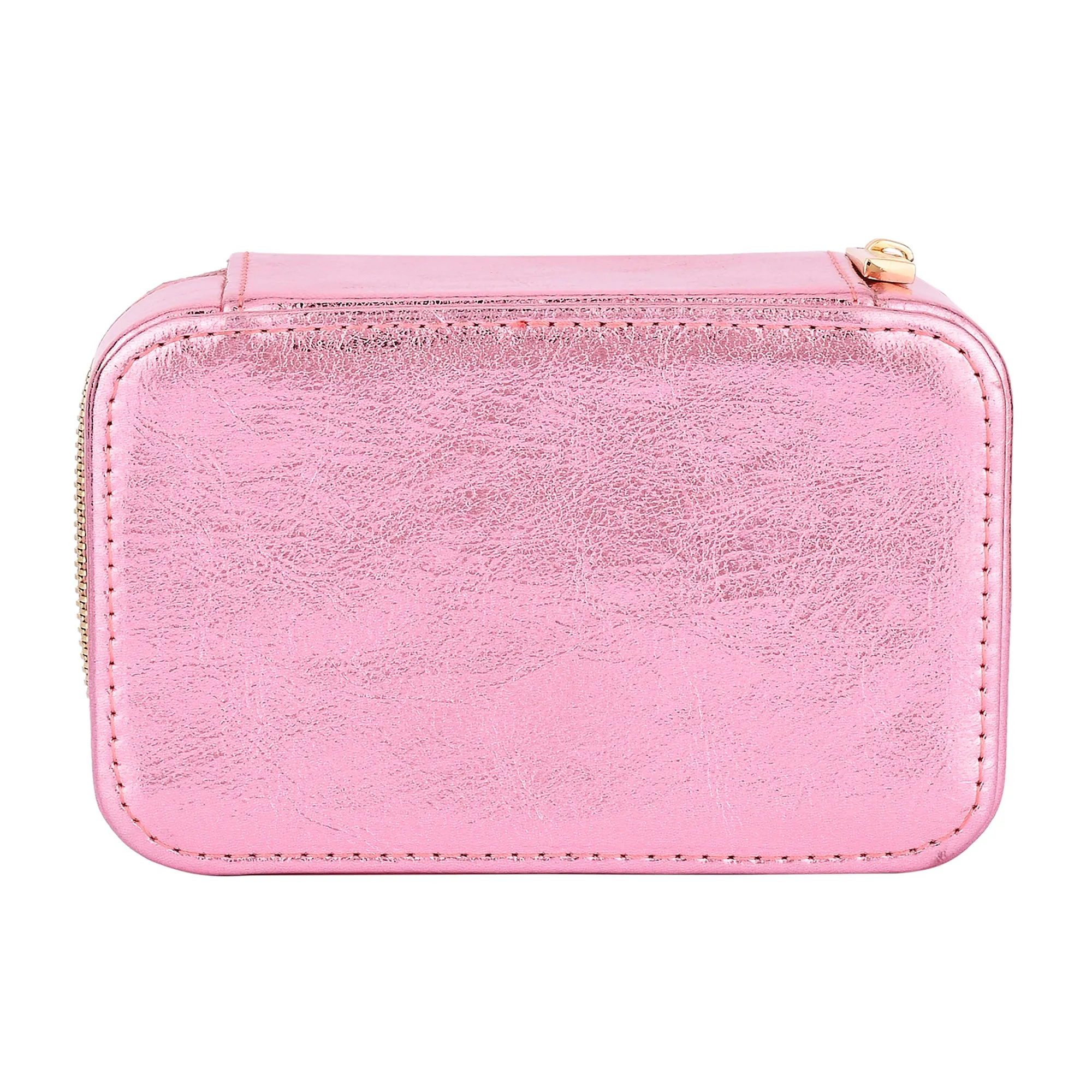 Accessorize London Women's Pink Metalic Jewllery Box