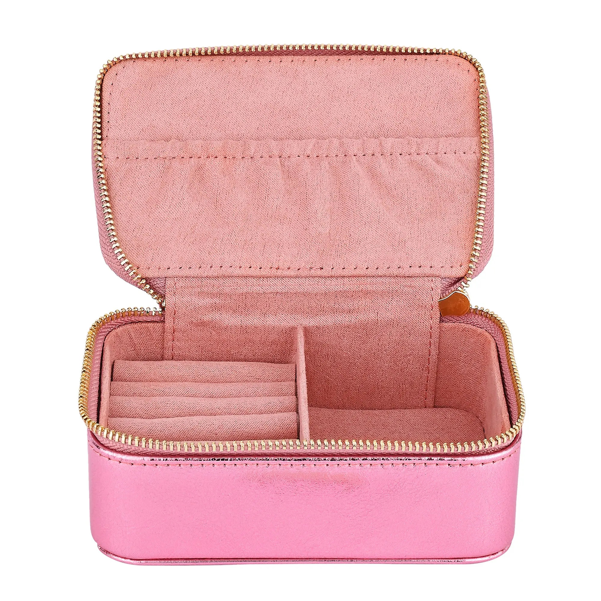 Accessorize London Women's Pink Metalic Jewllery Box