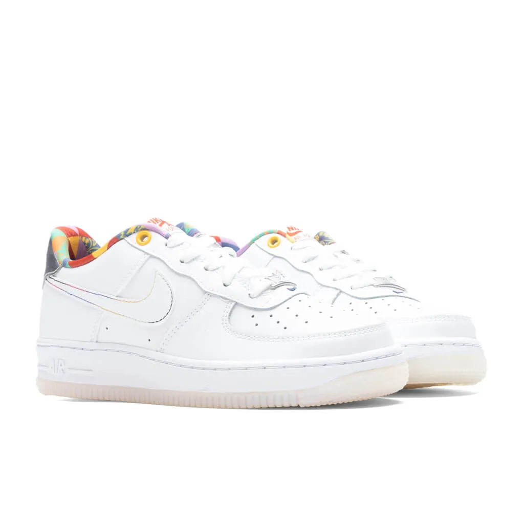 Air Force 1 LV8 (GS) - White/White/Midnight Navy