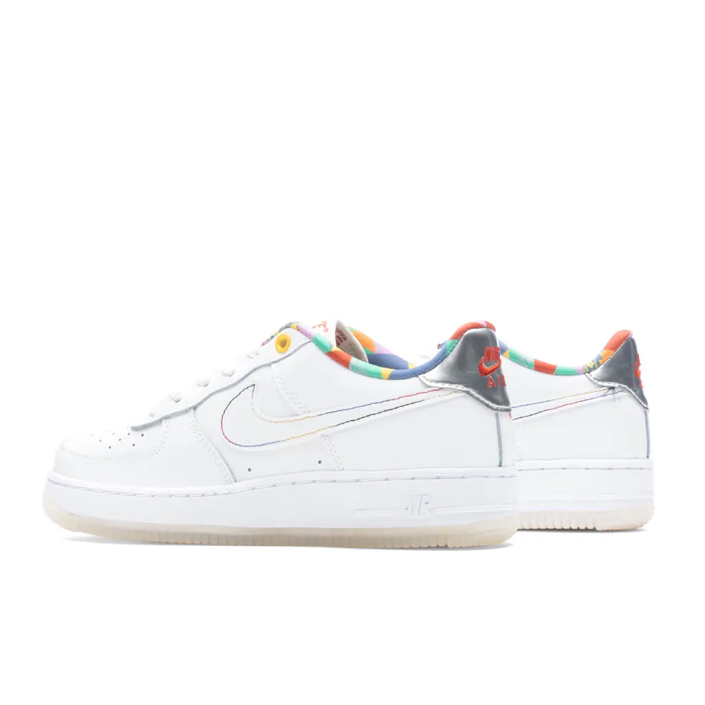 Air Force 1 LV8 (GS) - White/White/Midnight Navy