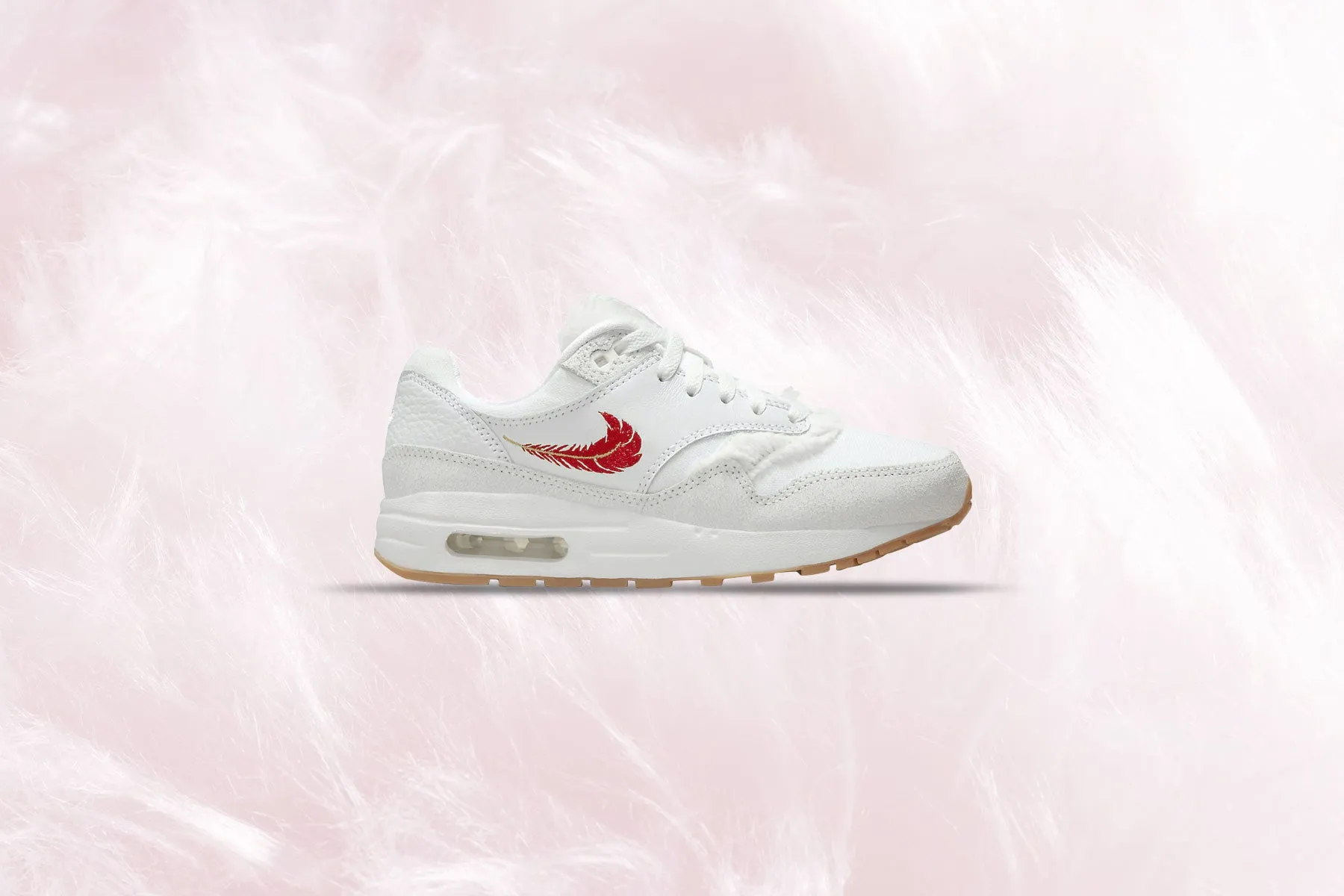 Air Max 1 The Bay (GS) - White/University Red