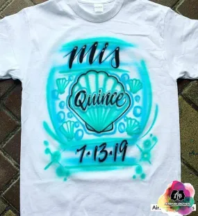 Airbrush Mis Quince Under The Sea Shirt Design