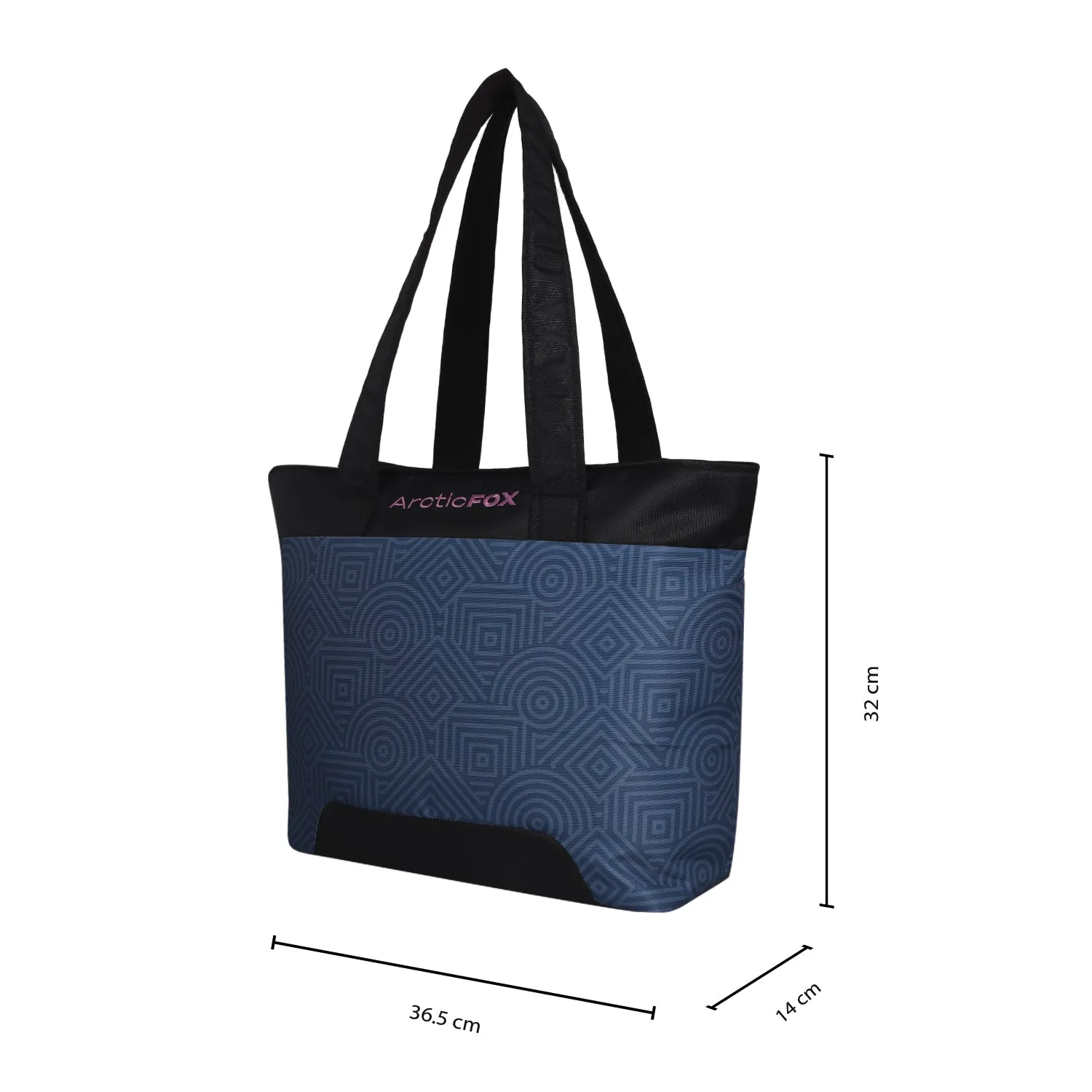 Arctic Fox Lattice Laptop Tote Bag For Women (Dark Denim)