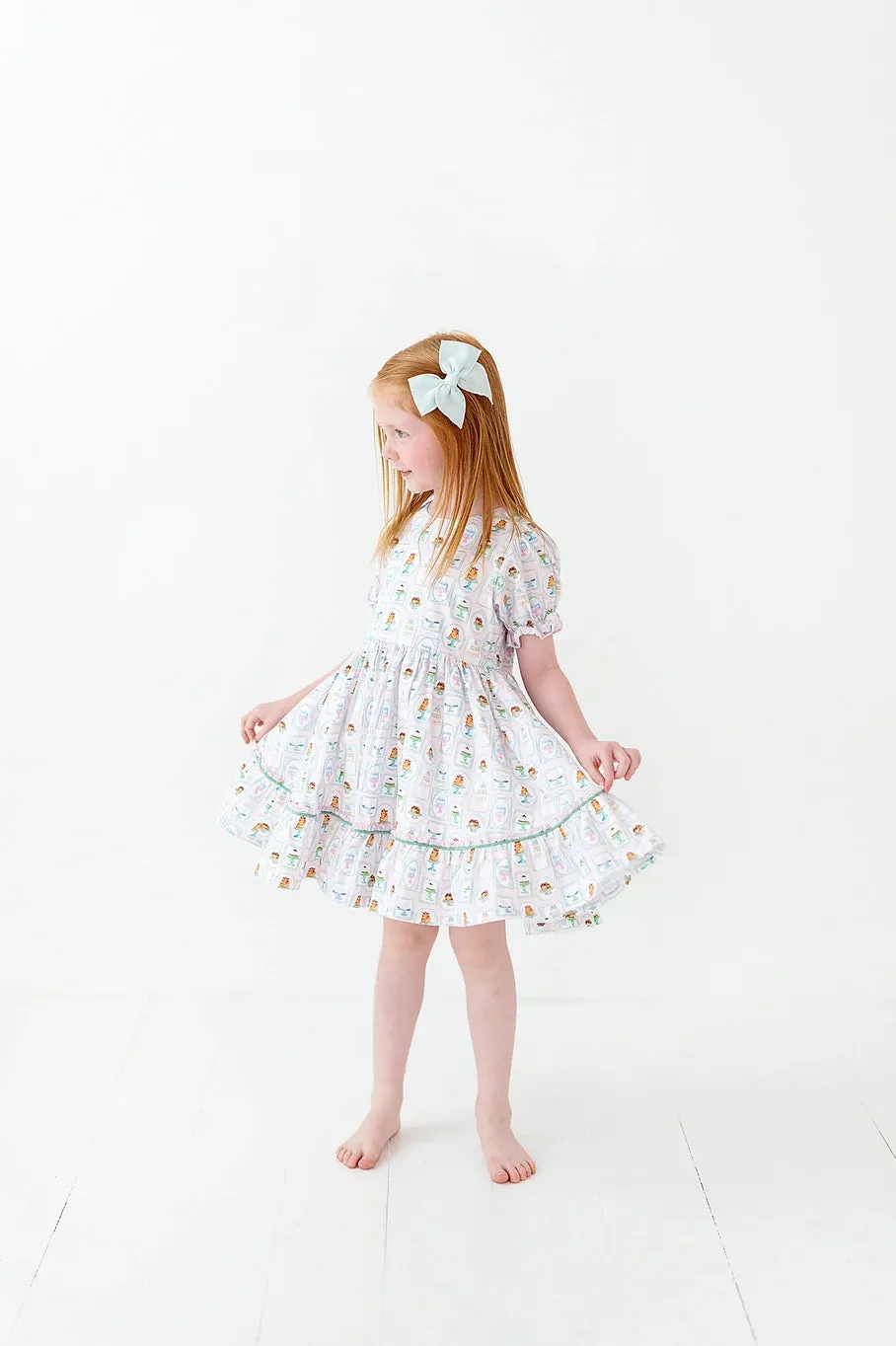 Aura Poplin Dress in Let Them Eat Cake