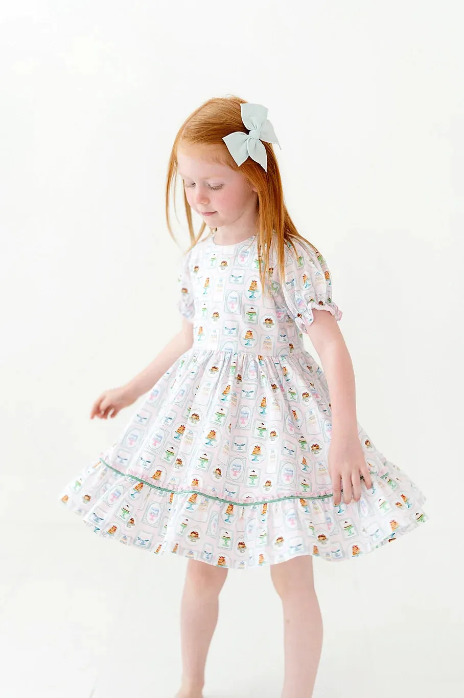 Aura Poplin Dress in Let Them Eat Cake