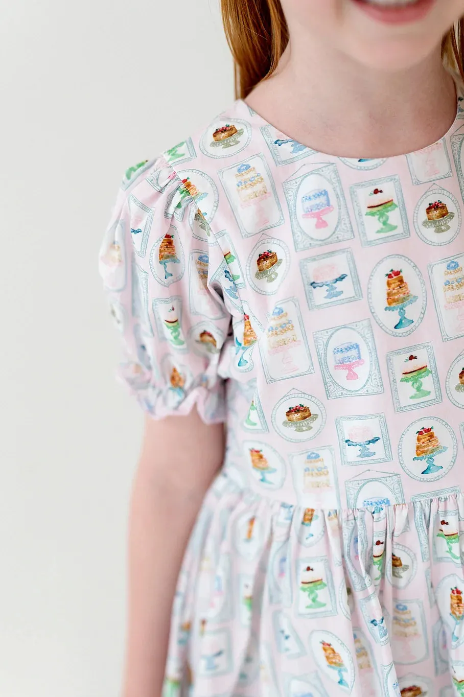 Aura Poplin Dress in Let Them Eat Cake