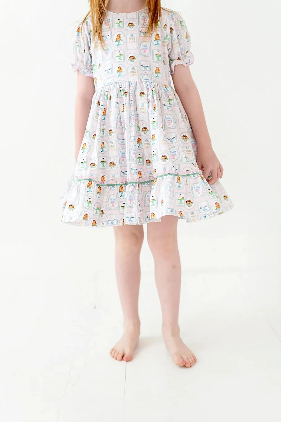 Aura Poplin Dress in Let Them Eat Cake