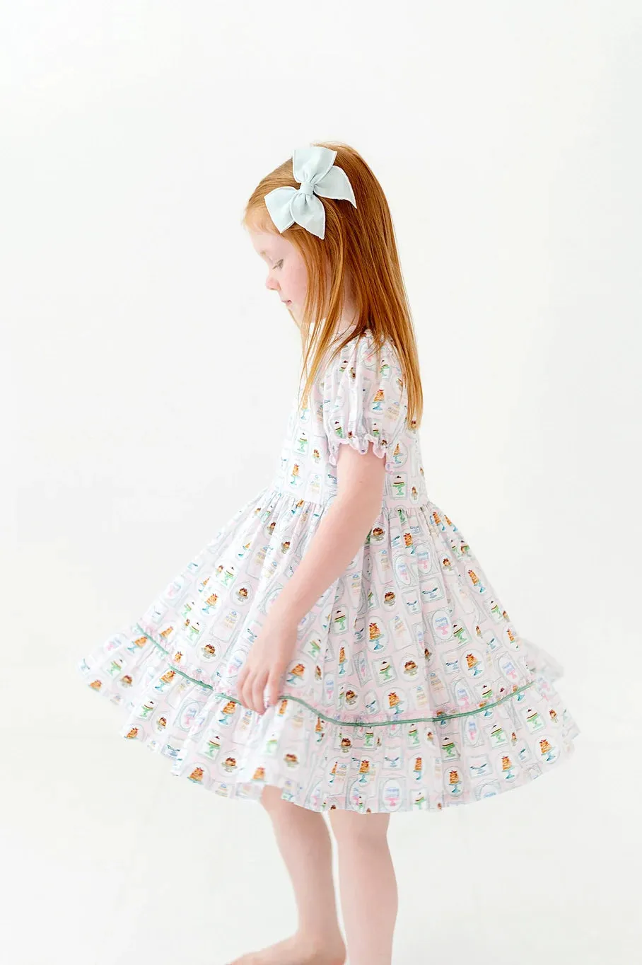 Aura Poplin Dress in Let Them Eat Cake