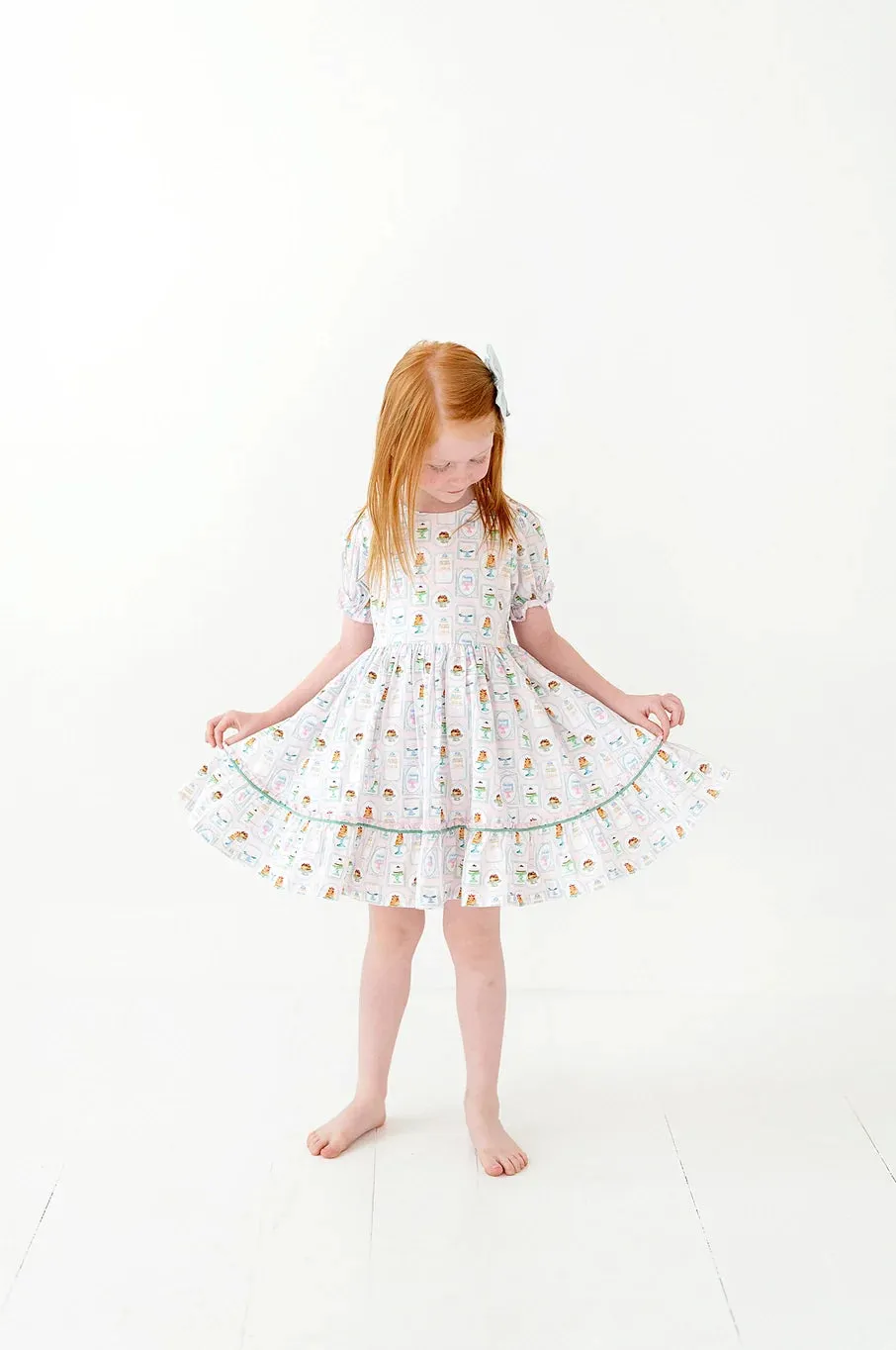 Aura Poplin Dress in Let Them Eat Cake