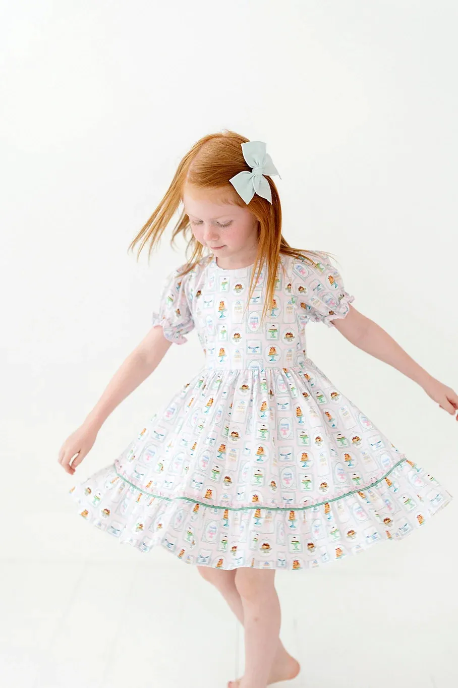 Aura Poplin Dress in Let Them Eat Cake