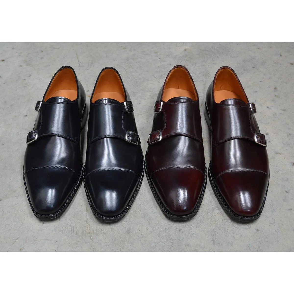 Berwick 1707 Premium Grade Cordovan Double Monk (5218) -Black