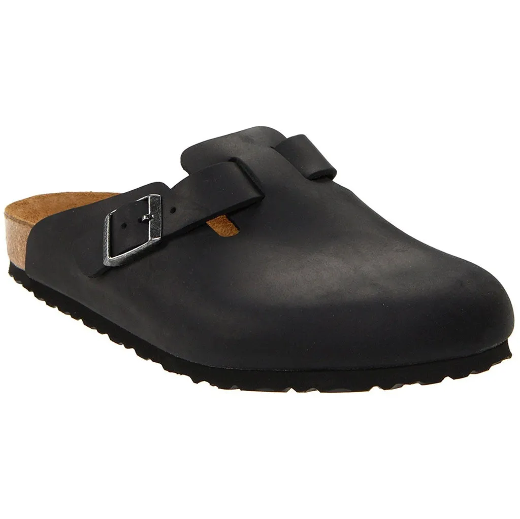 Birkenstock Boston Black Womens Comfort Leather Sandals - UK 5