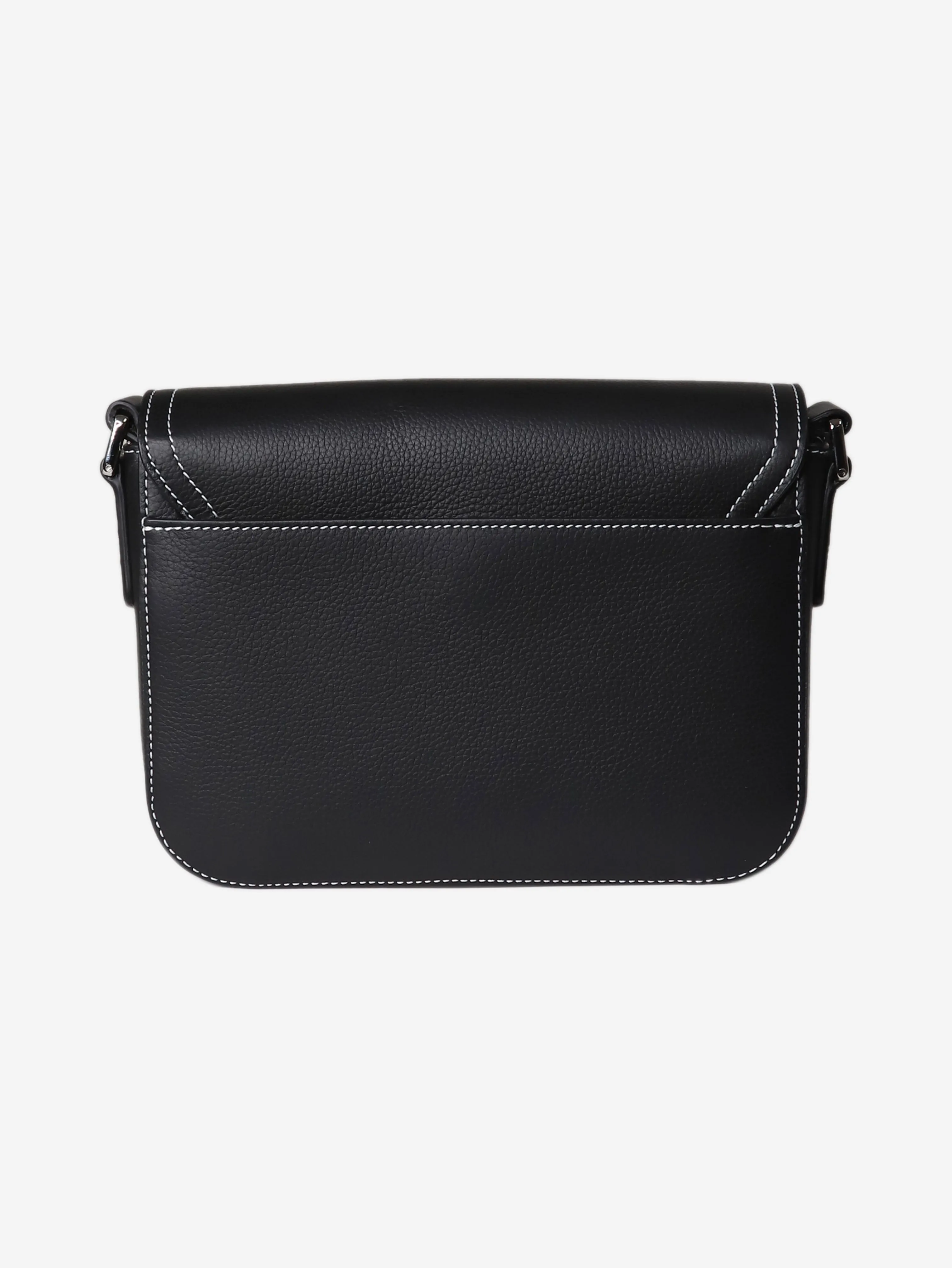 Black 2023 Small Saddle Messenger Bag with Flap