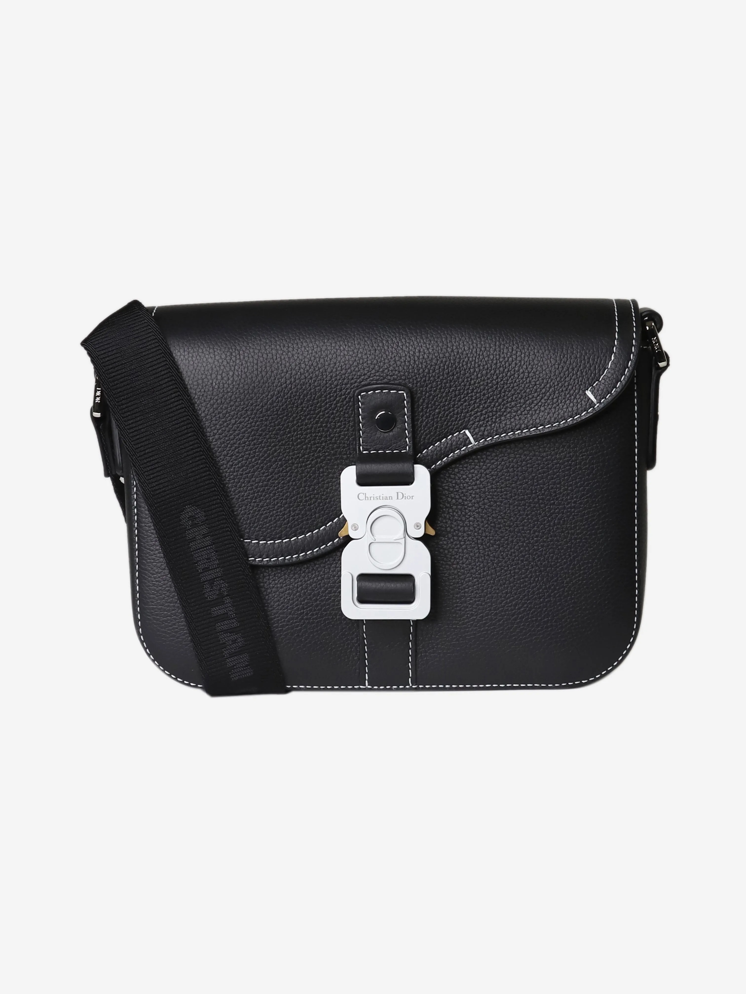 Black 2023 Small Saddle Messenger Bag with Flap