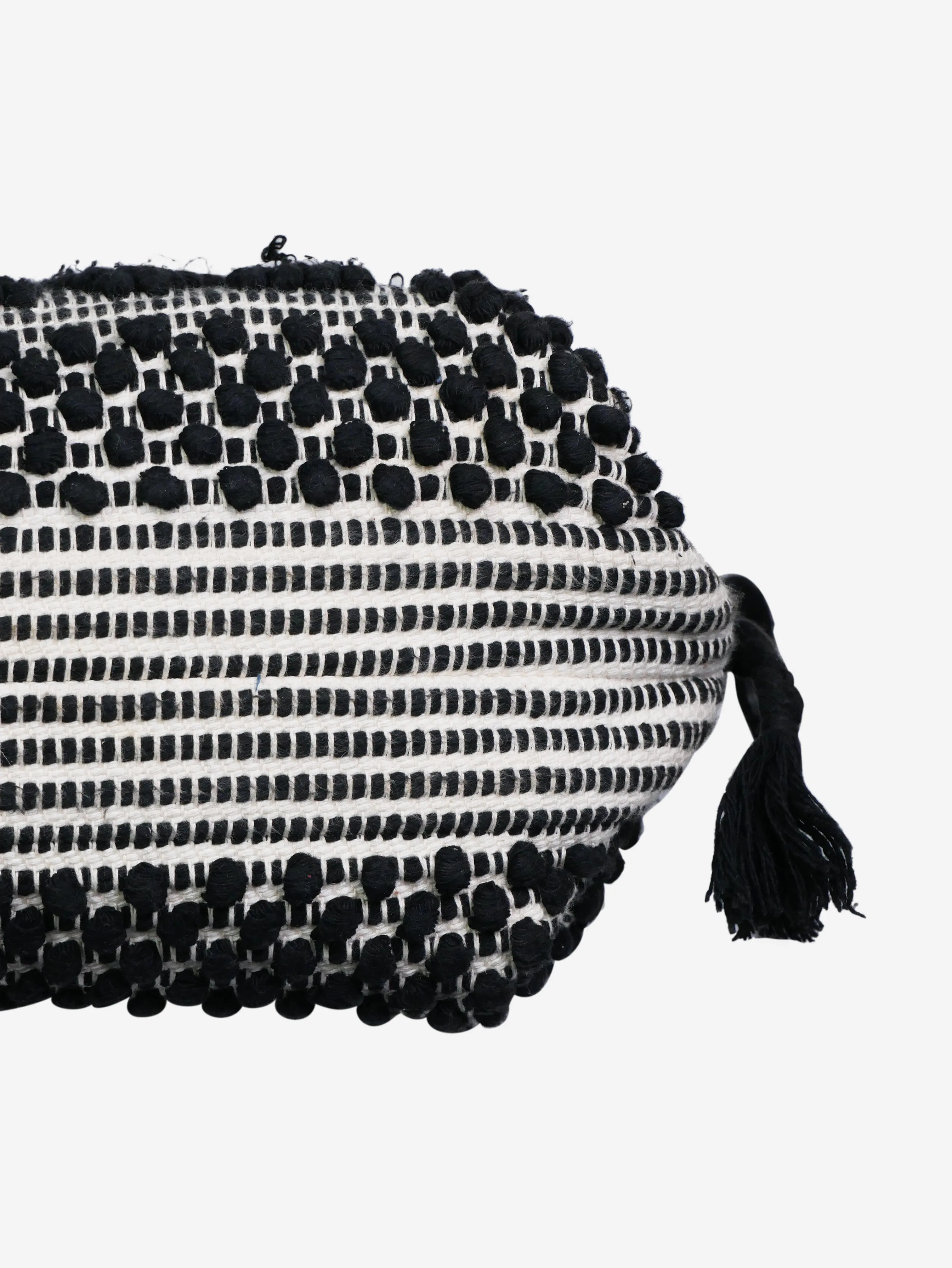 Black large handwoven tote bag