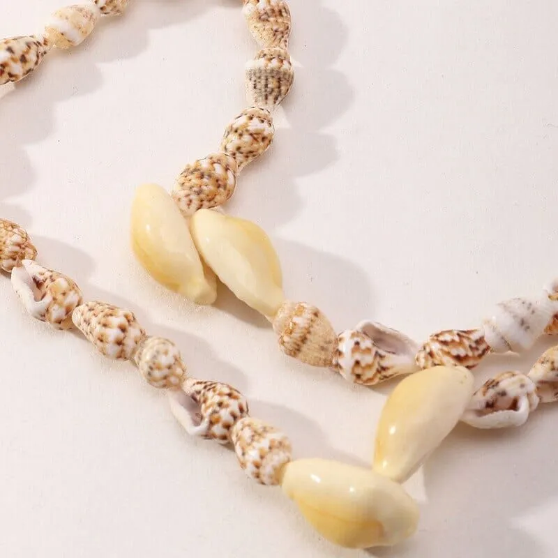 Bohemia Beach Vacation Puka Shell Long Necklace