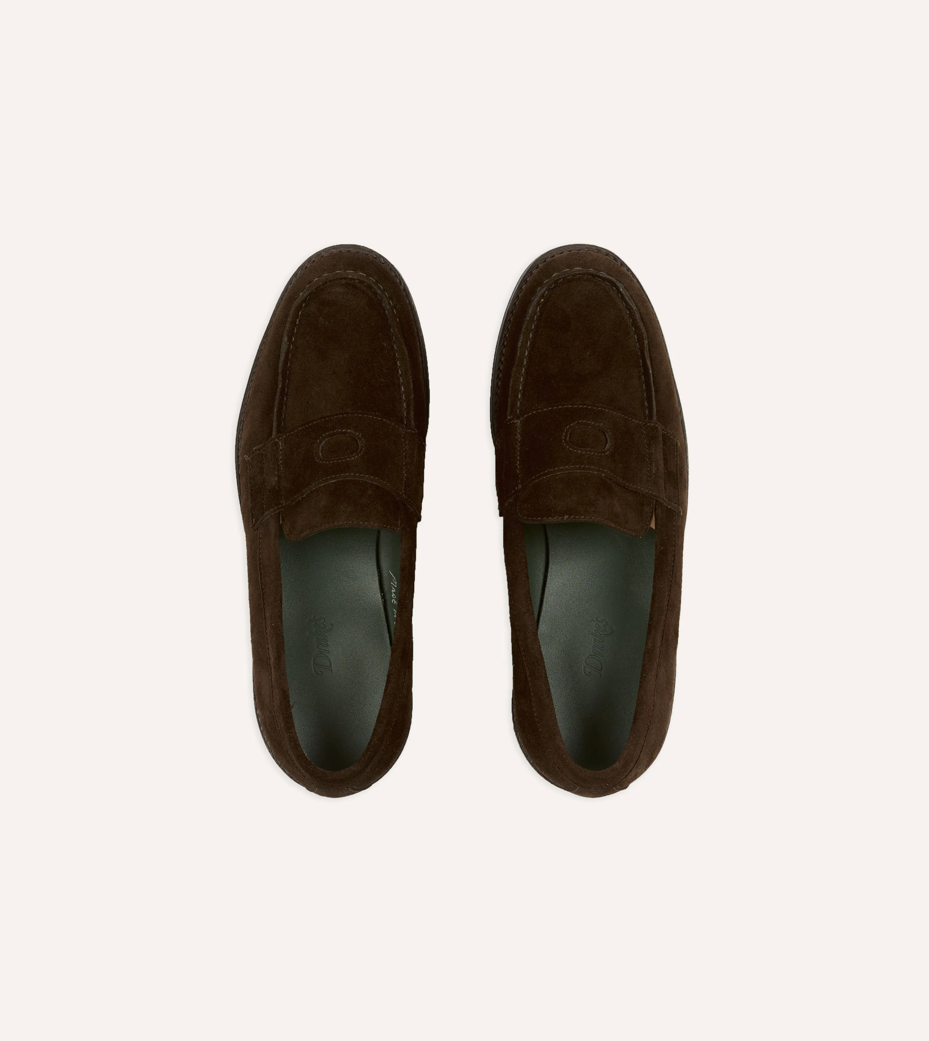 Brown Suede Charles Goodyear Welted Penny Loafer