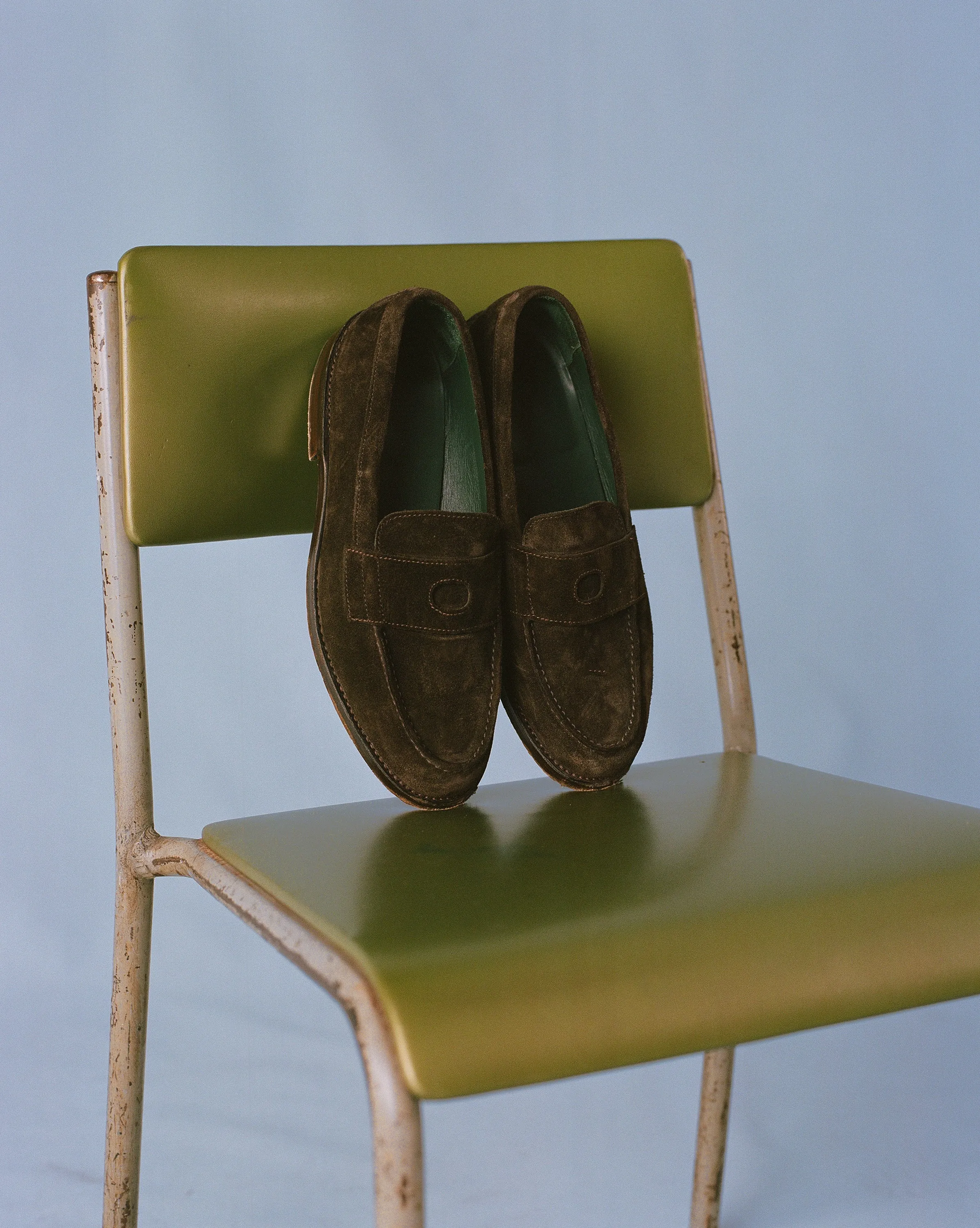 Brown Suede Charles Goodyear Welted Penny Loafer