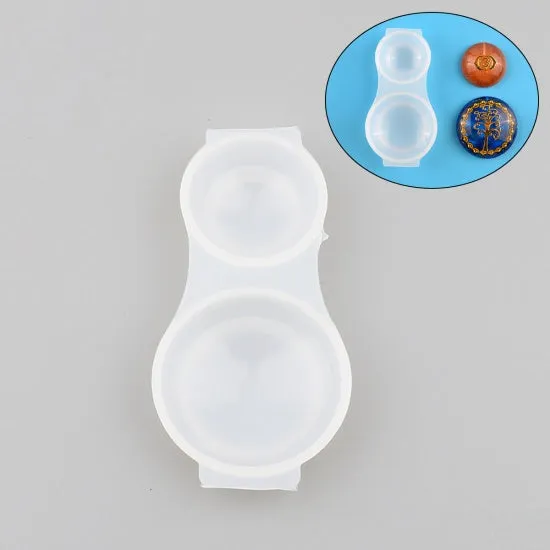 Cabochon Silicone Resin Mold, 2 pieces, tol1423