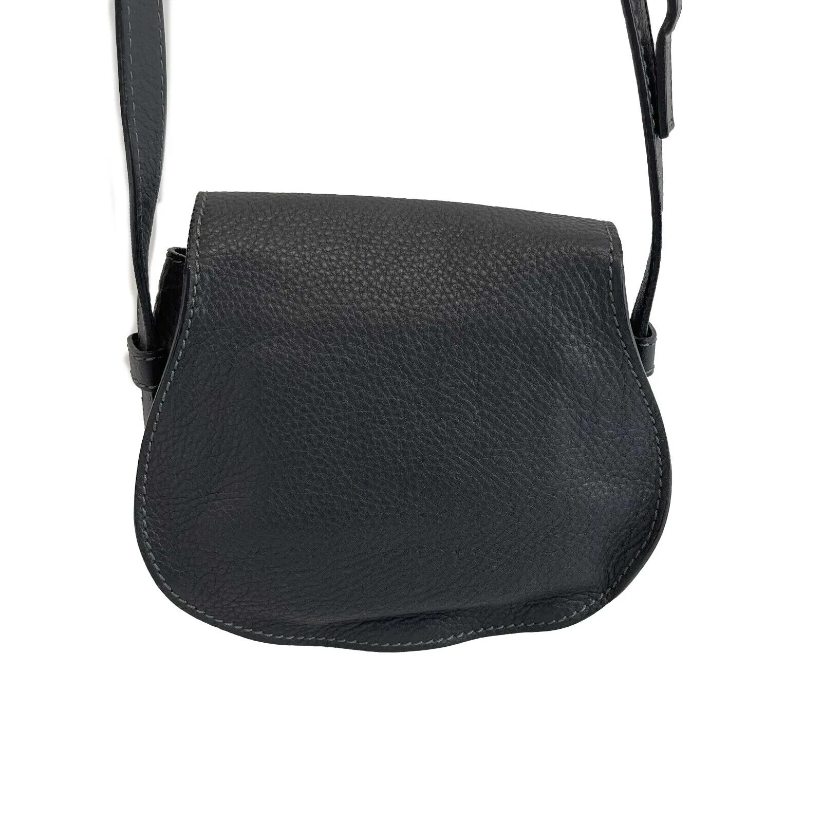 Chloe - Marcie Small Black Saddle Bag / Crossbody