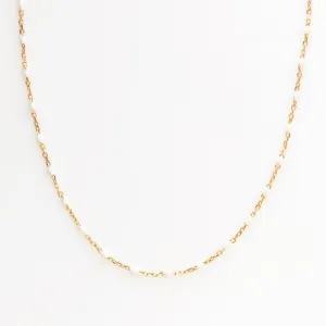 Dainty Enamel Bead Necklace