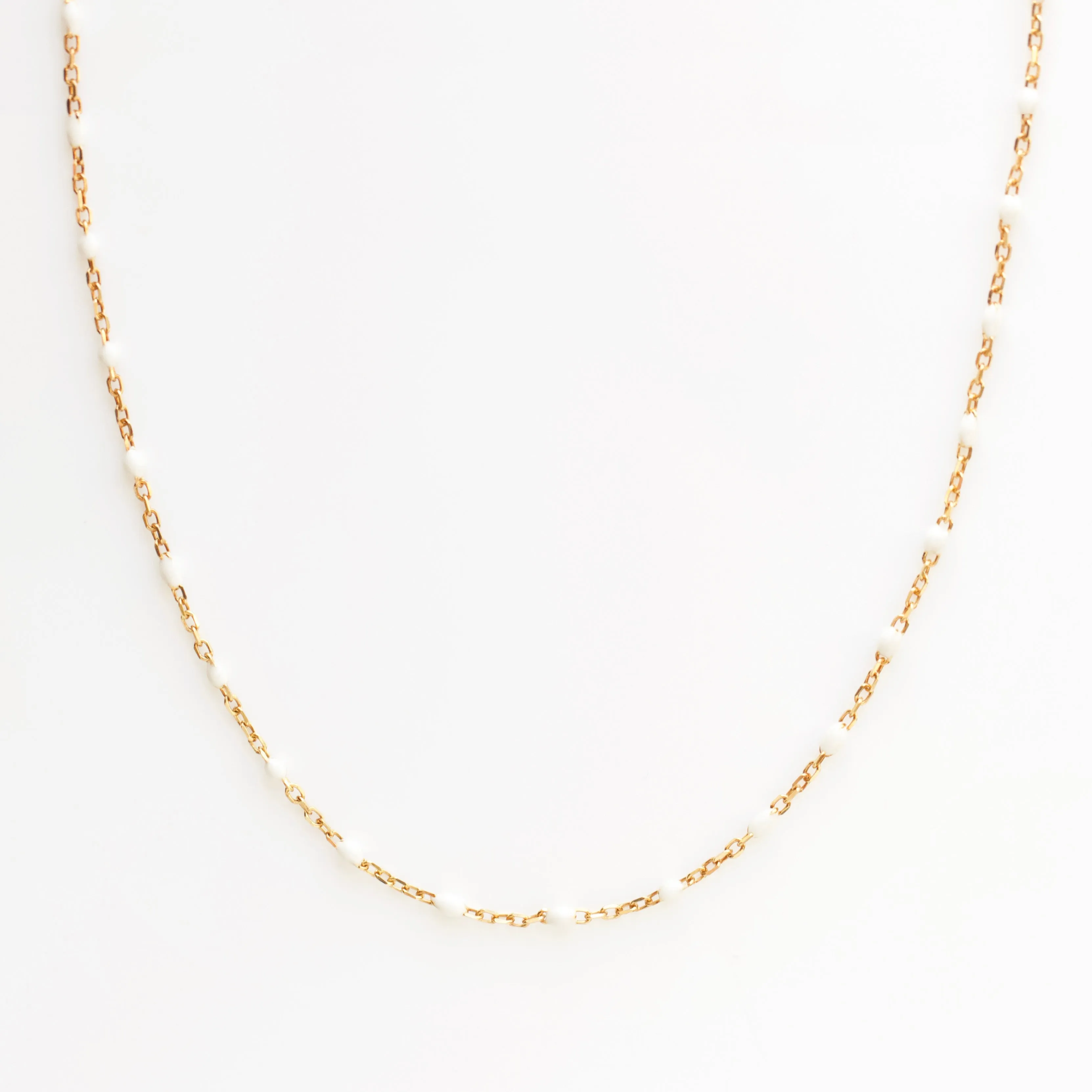 Dainty Enamel Bead Necklace