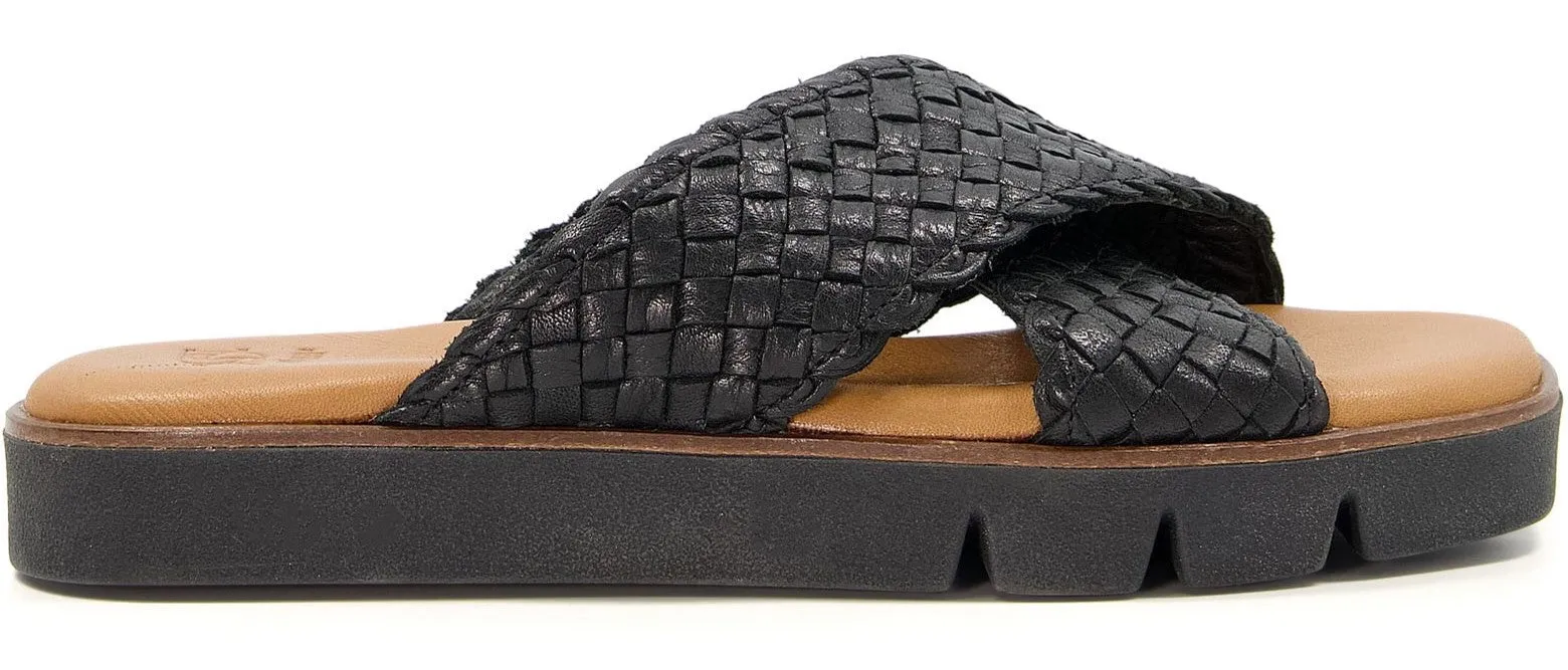 Dune Lexey Womens Leather Slide Sandal