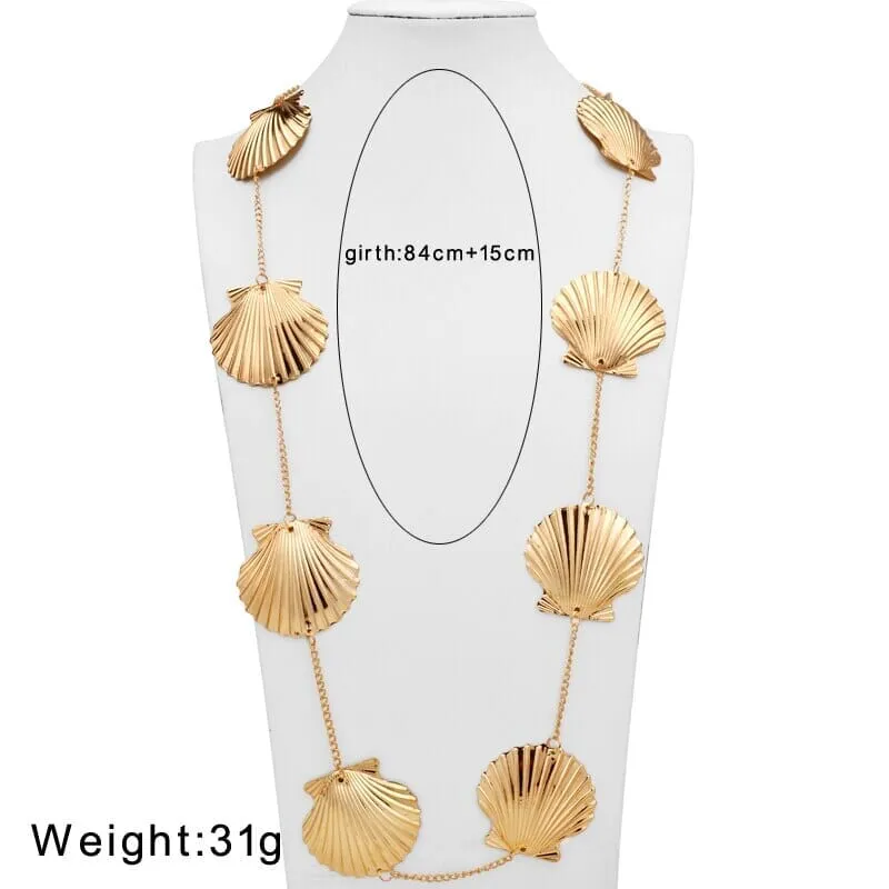 Elegant Natural Summer Beach Shell Choker Necklace