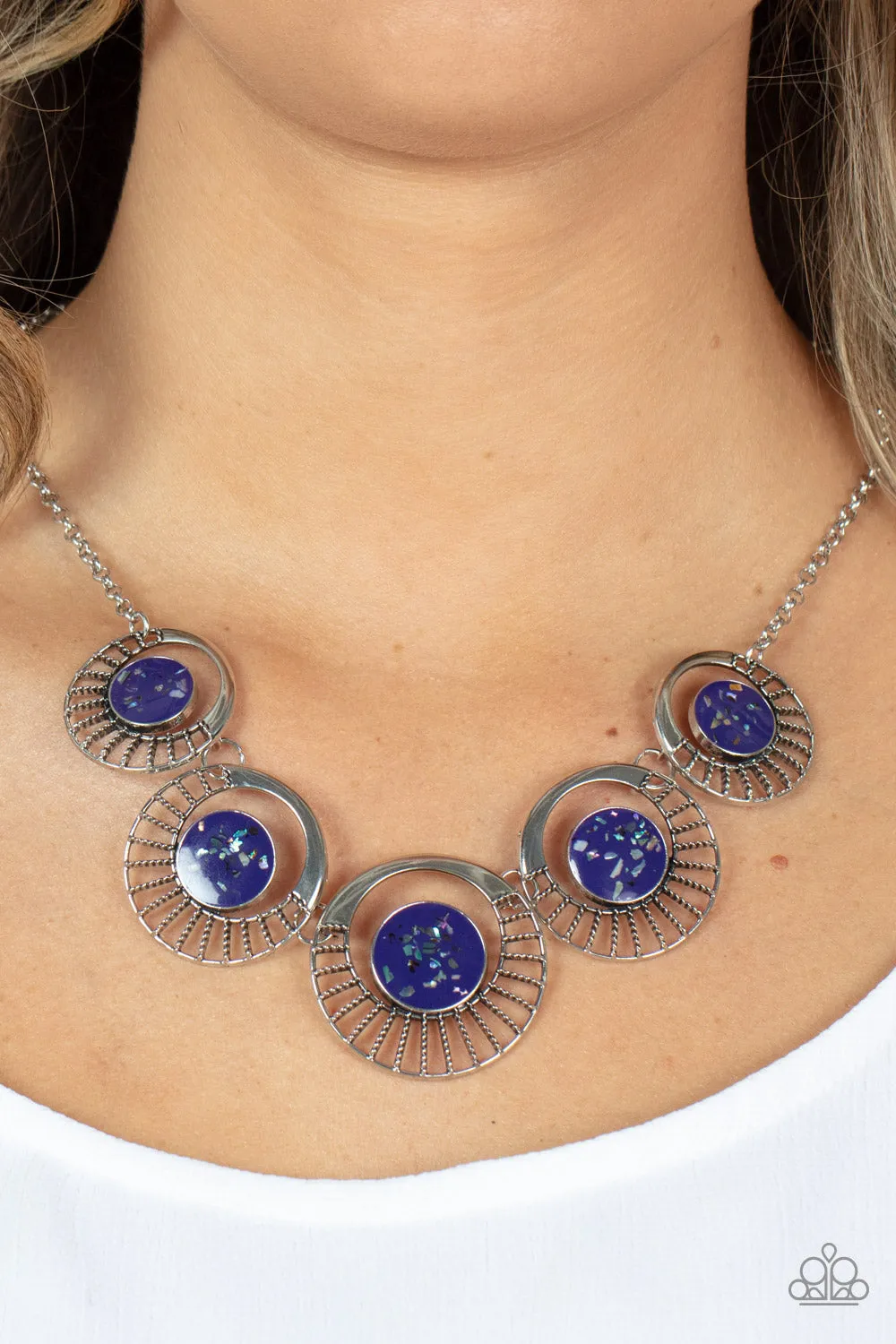 Elliptical Effervescence - Purple Necklace