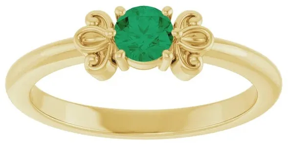 Emerald Round Ring