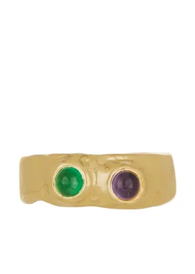 Felt Ring Divine 14k - Emerald & Amethyst