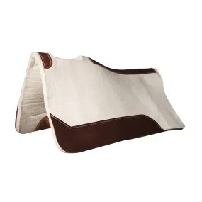 Fort Worth Contoured Saddle Pad - Cream w/Brown Trim