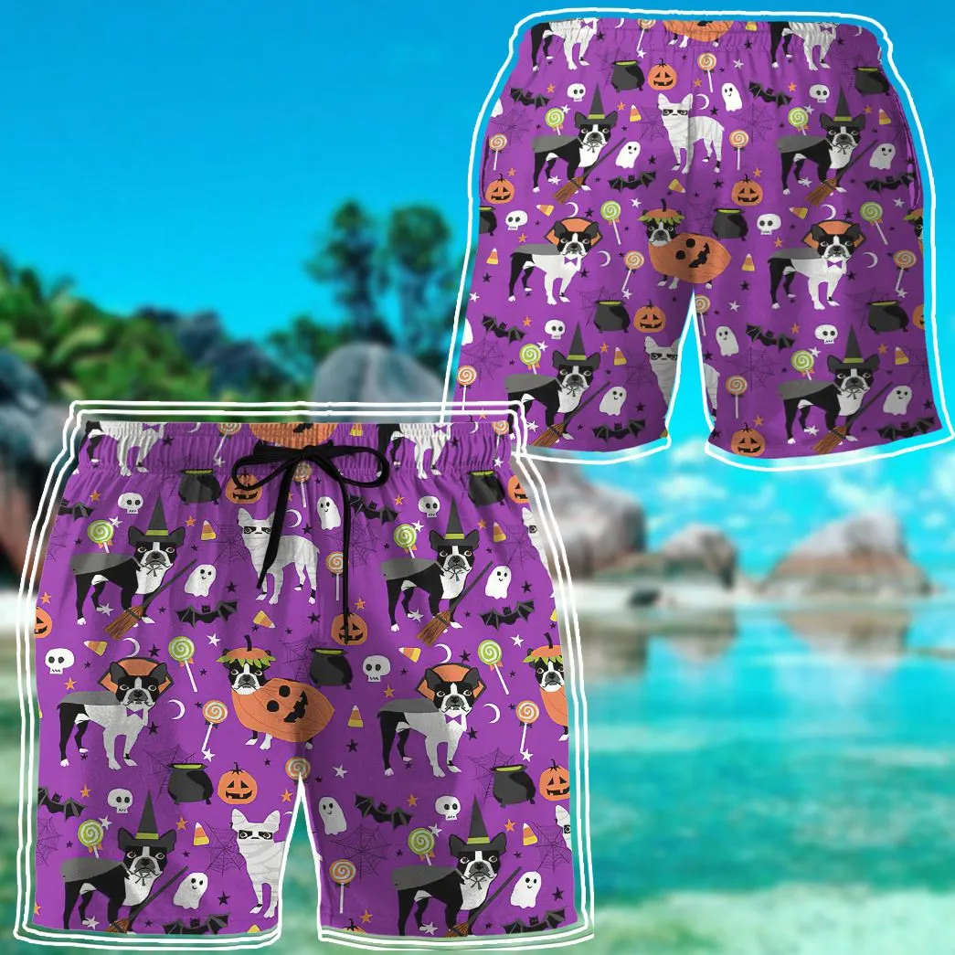 Gearhuman 3D Boston Terrier Halloween Shorts