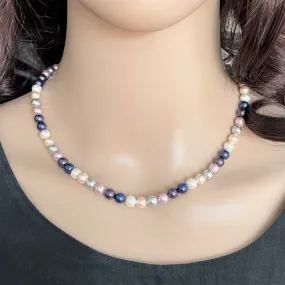 Grape Shell Pearl Beaded Necklace