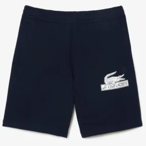 Lacoste Unbrushed Organic Cotton Fleece Short (Navy Blue) GH5582-51