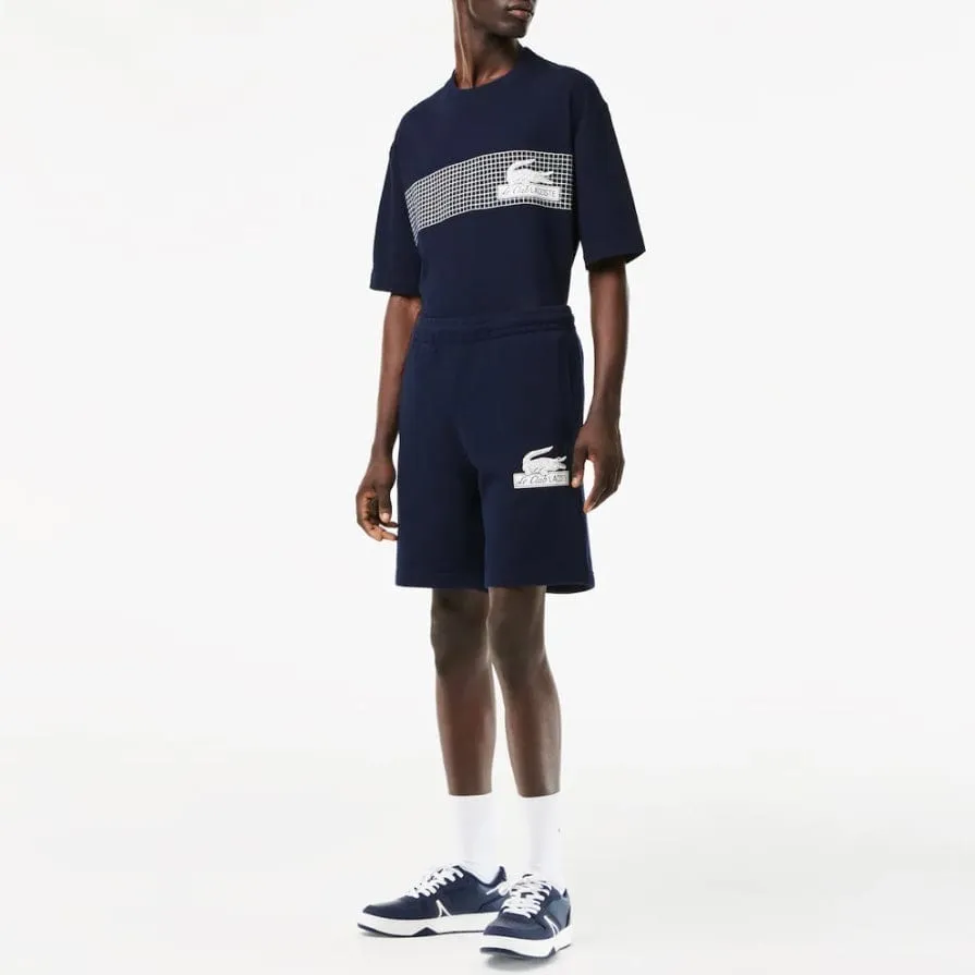 Lacoste Unbrushed Organic Cotton Fleece Short (Navy Blue) GH5582-51