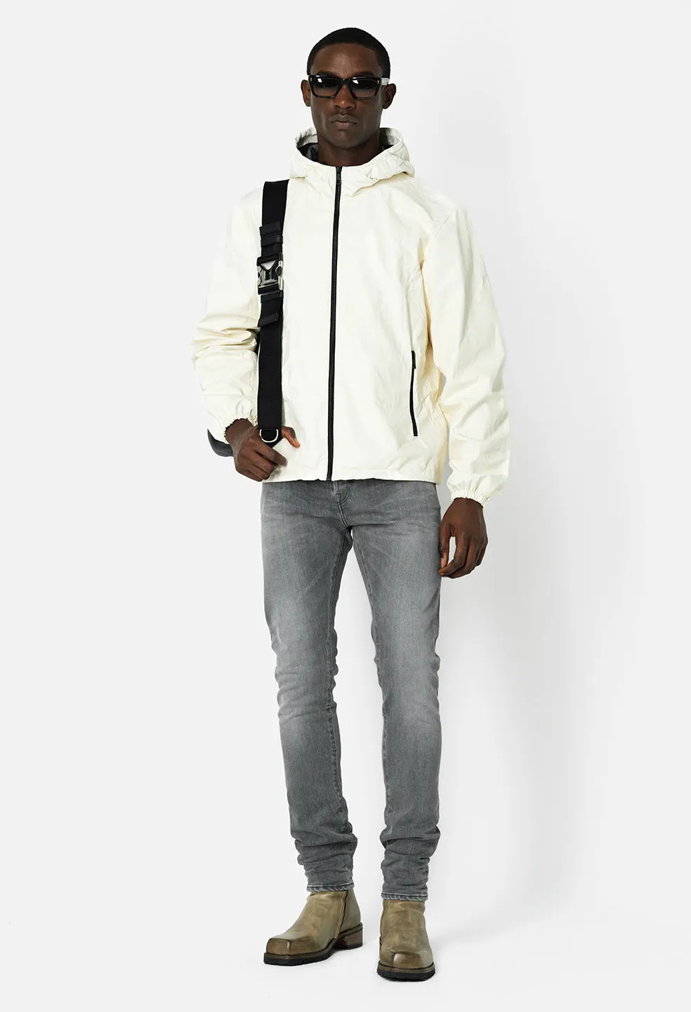 Leather Adapt Anorak / Ivory