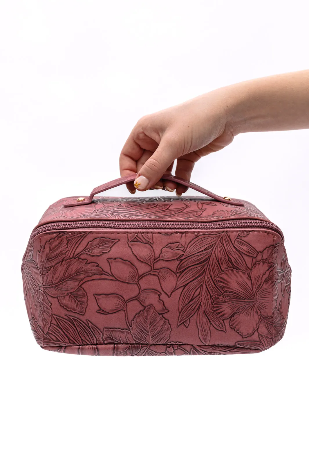 Life In Luxury Large Capacity Cosmetic Bag in Merlot