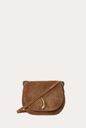 Maccheroni Saddle Bag Chestnut Suede - 30% off