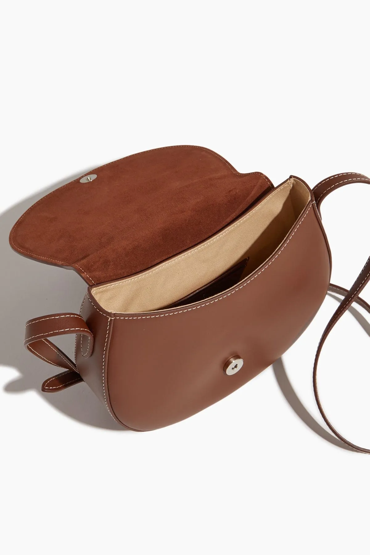 Maccheroni Saddle Bag in Chestnut Leather