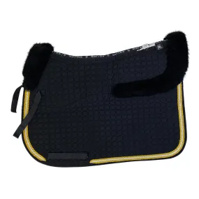 Mattes Custom EuroFit Square A/P Pad in Black w/Yellow Trim - XL