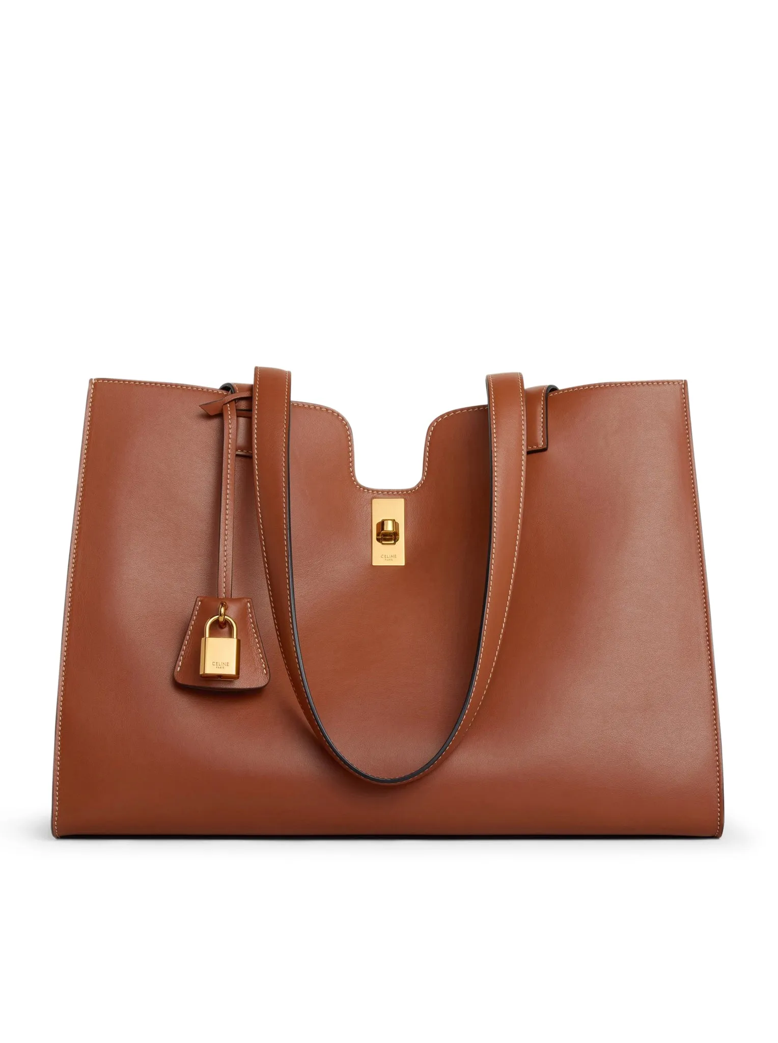 MEDIUM 16 CABAS BAG IN SMOOTH LEATHER CALFSKIN