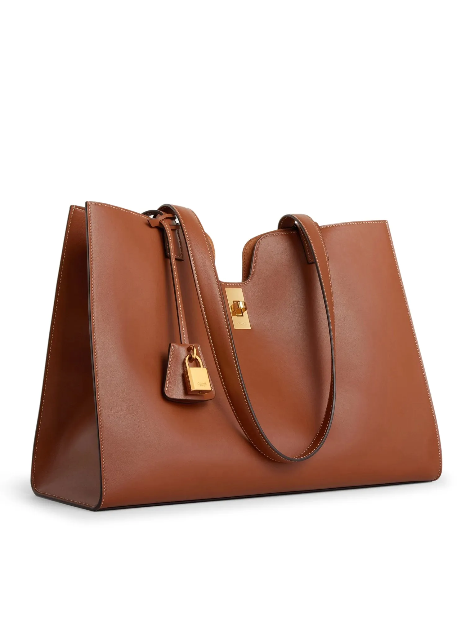 MEDIUM 16 CABAS BAG IN SMOOTH LEATHER CALFSKIN