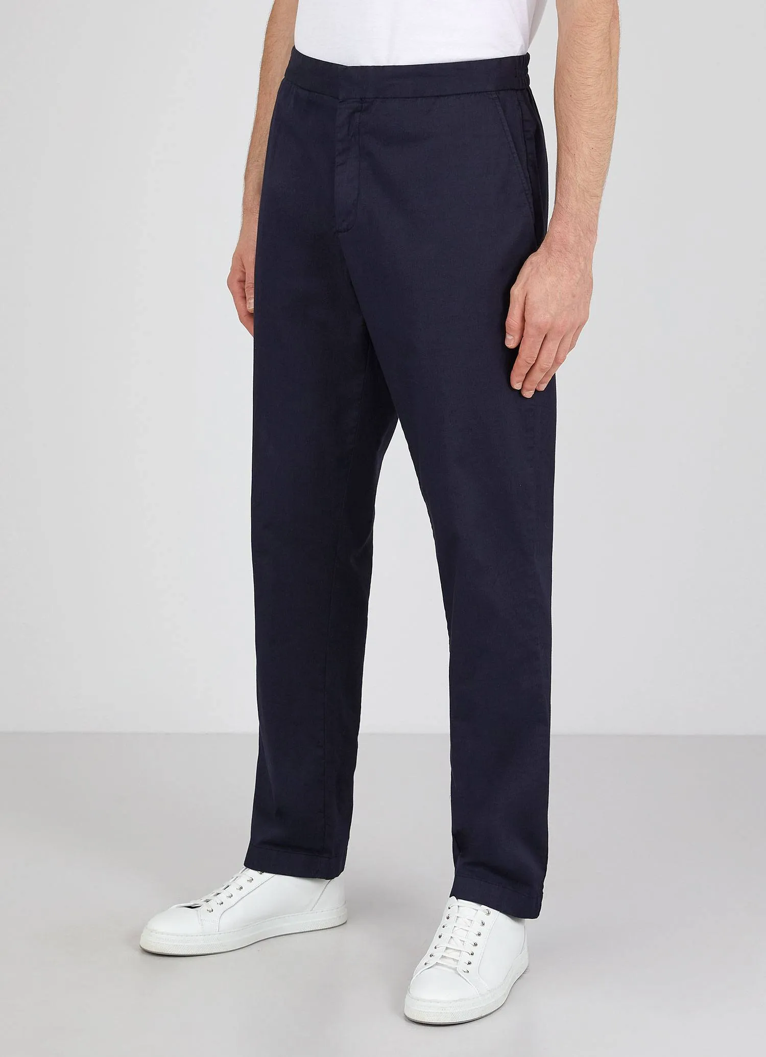 Men's Elasticated Waist Trouser in Navy