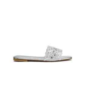 Mirror Cut Embellished Slide Sandal MY 319