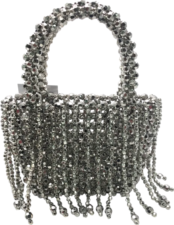 Nasty Gal Metallic Premium Beaded Tassel Grab Bag One Size