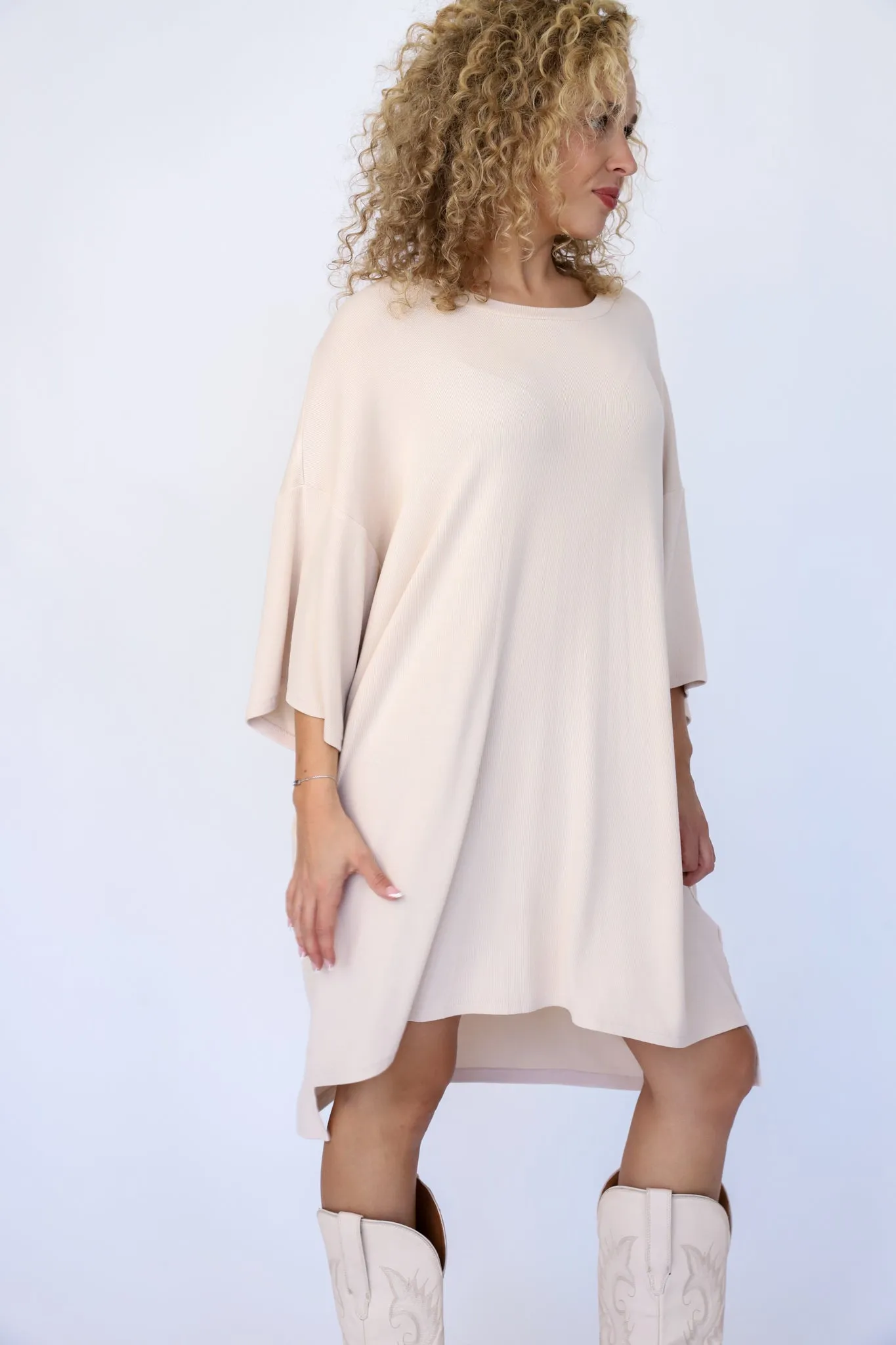 Out Of Pocket Dress Oatmeal